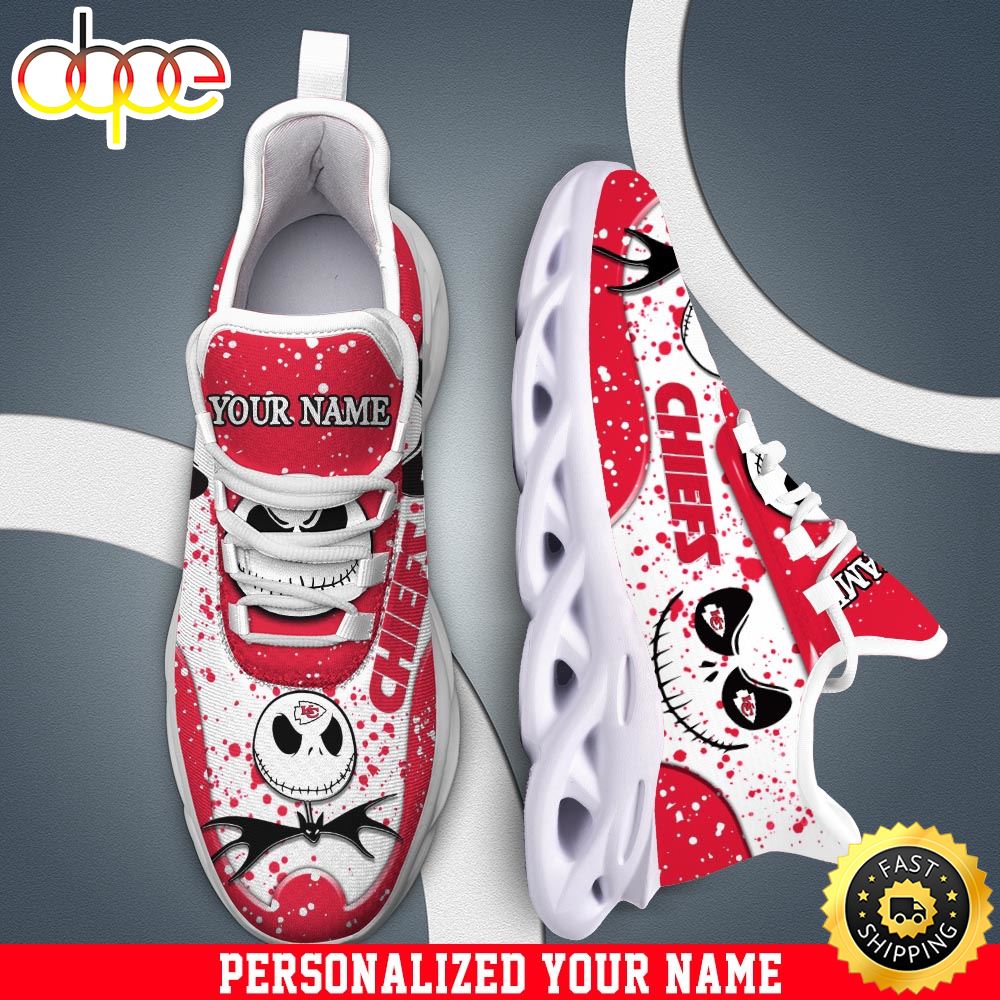 Jack Skellington Kansas City Chiefs White NFL Clunky Shoess Personalized Your Name Qlgf3o.jpg