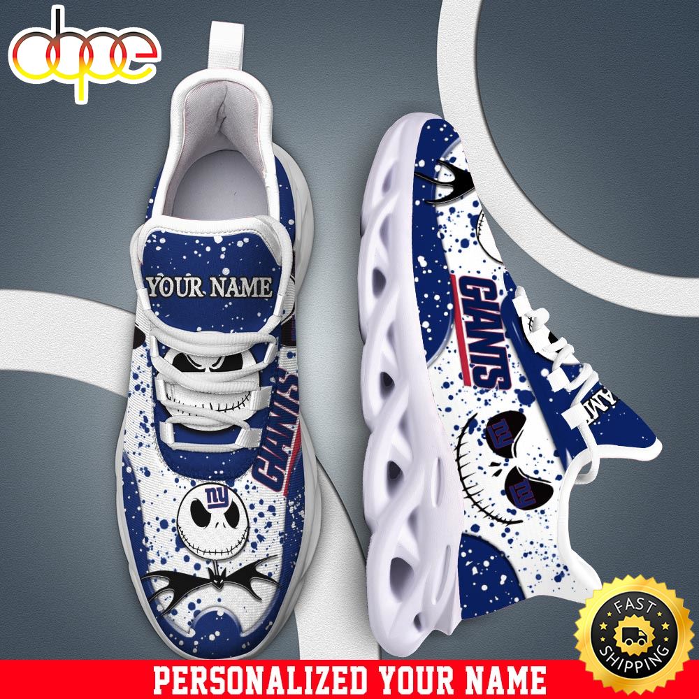 Jack Skellington New York Giants White NFL Clunky Shoess Personalized Your Name Lbte3f.jpg