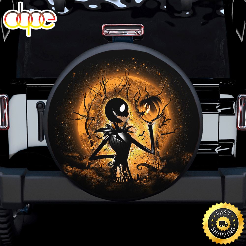 Jack Skellington Nightmare Before Christmas Moonlight Spare Tire Cover Gift For Campers Vdzyfb