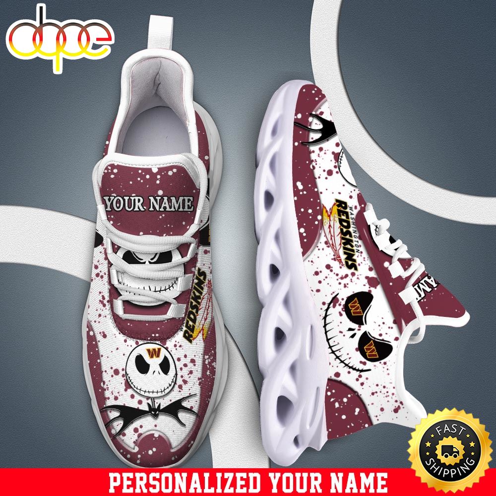 Jack Skellington Washington Commanders White NFL Clunky Shoess Personalized Your Name Fqwkef.jpg