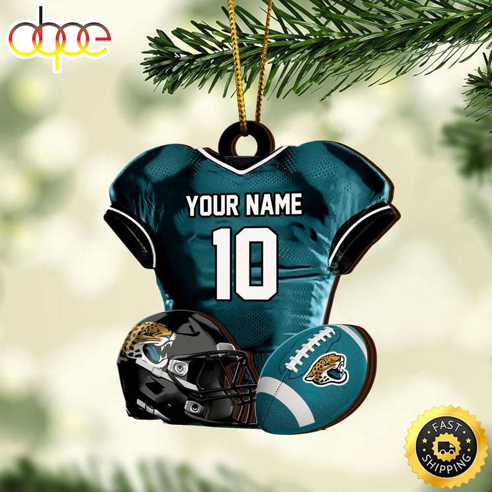 Jacksonville Jaguars NFL Sport Ornament Custom Name And Number
