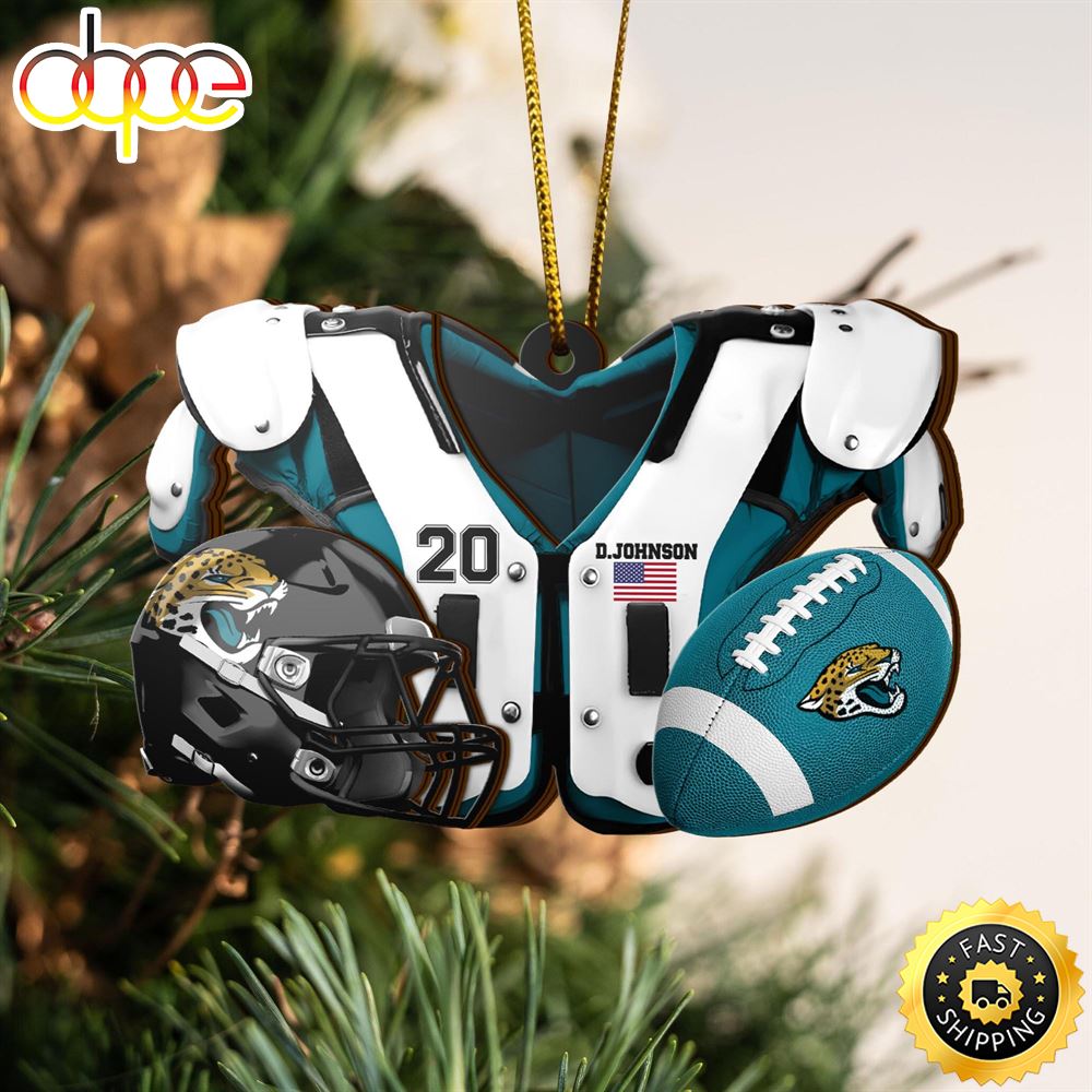 Jacksonville Jaguars NFL Sport Ornament Custom Your Name And Number