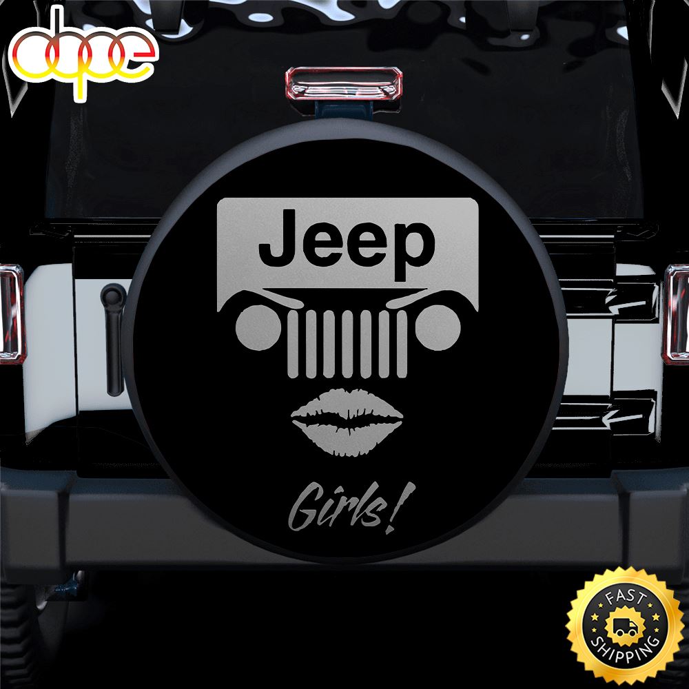 Jeep Girl Grey Car Spare Tire Covers Gift For Campers Ywt95m