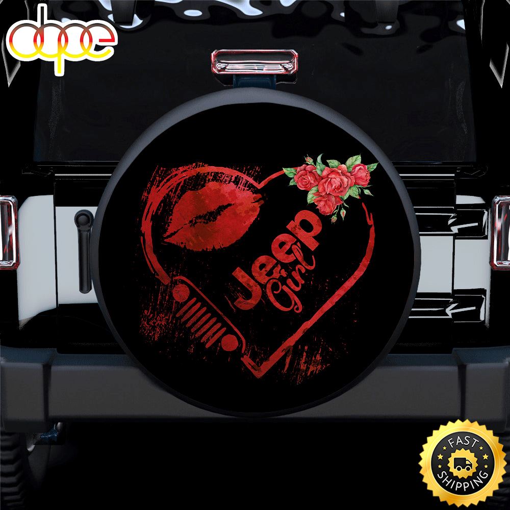 Jeep Girl Kiss Car Spare Tire Covers Gift For Campers En28jn