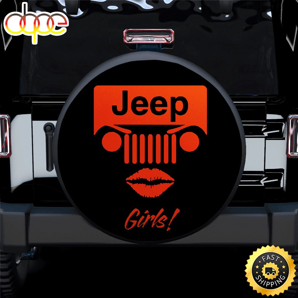 Jeep Girl Orange Car Spare Tire Covers Gift For Campers X5srtj