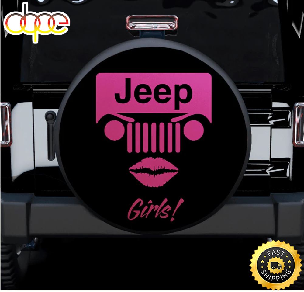 Jeep Girl Pink Car Spare Tire Cover Gift For Campers Nzibel