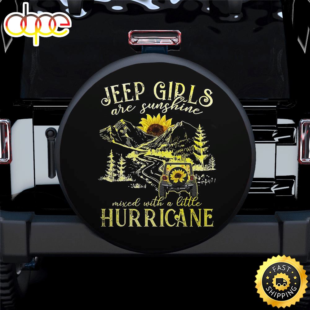 Jeep Girls Are Sunshine Car Spare Tire Covers Gift For Campers Rvndoj