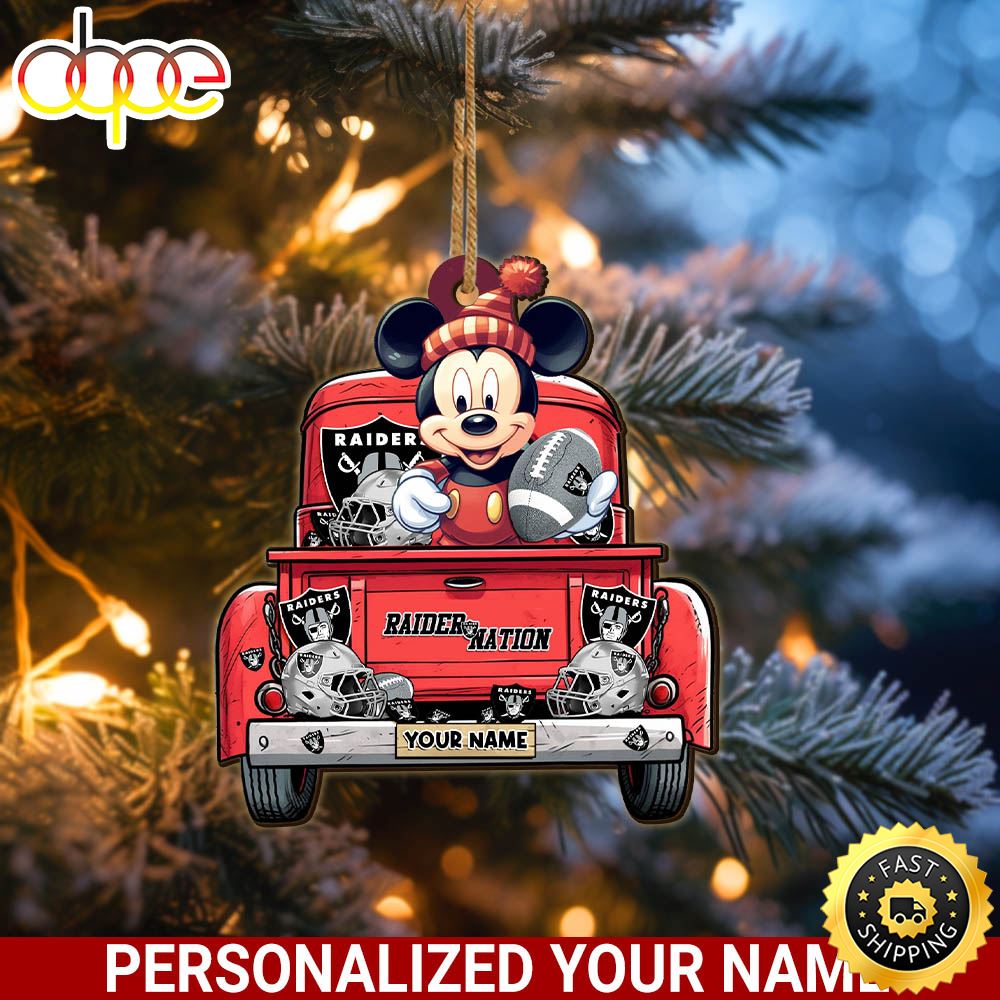 Las Vegas Raiders Mickey Mouse Ornament Personalized Your Name Sport Home Decor B1ll3z.jpg