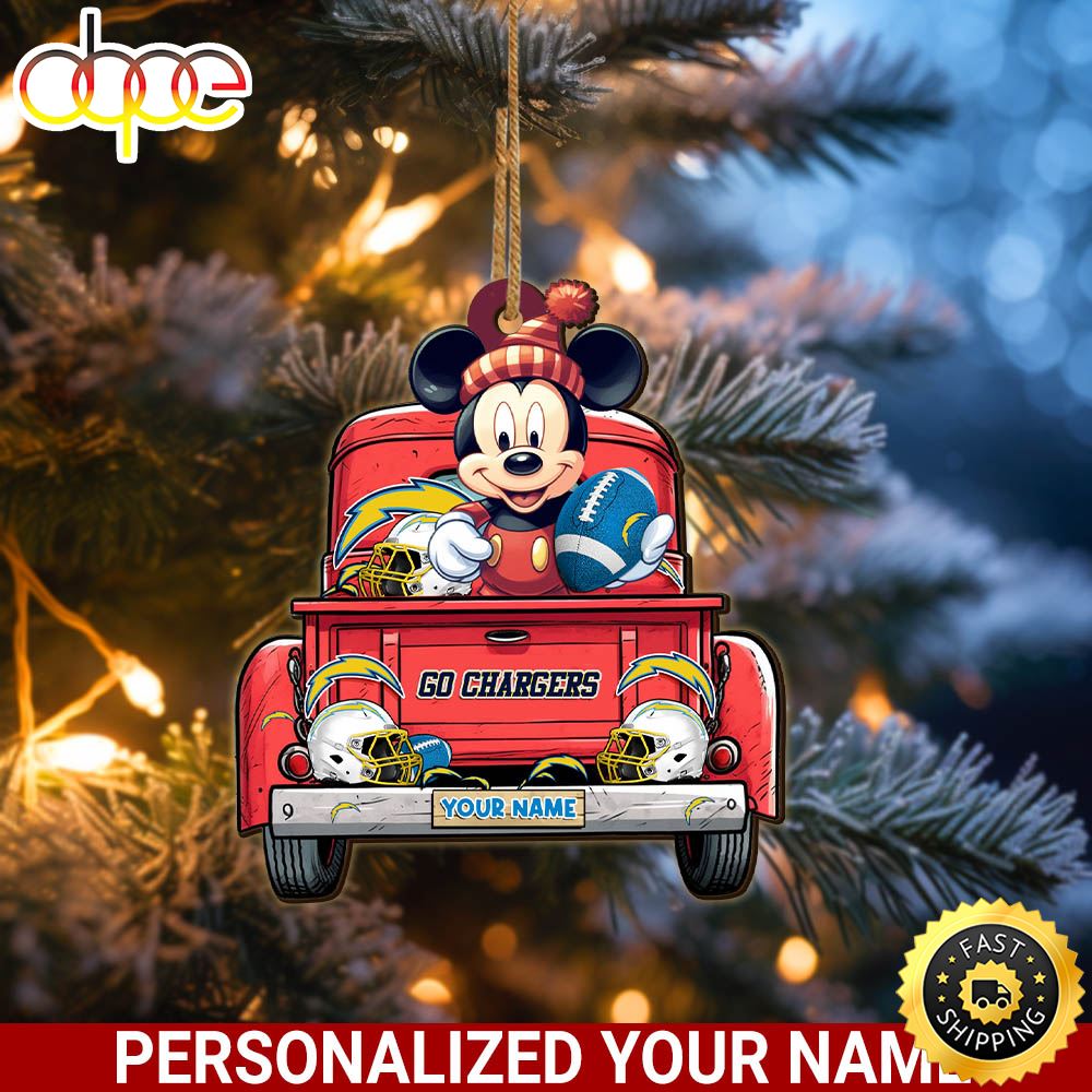 Los Angeles Chargers Mickey Mouse Ornament Personalized Your Name Sport Home Decor D6wxu7.jpg