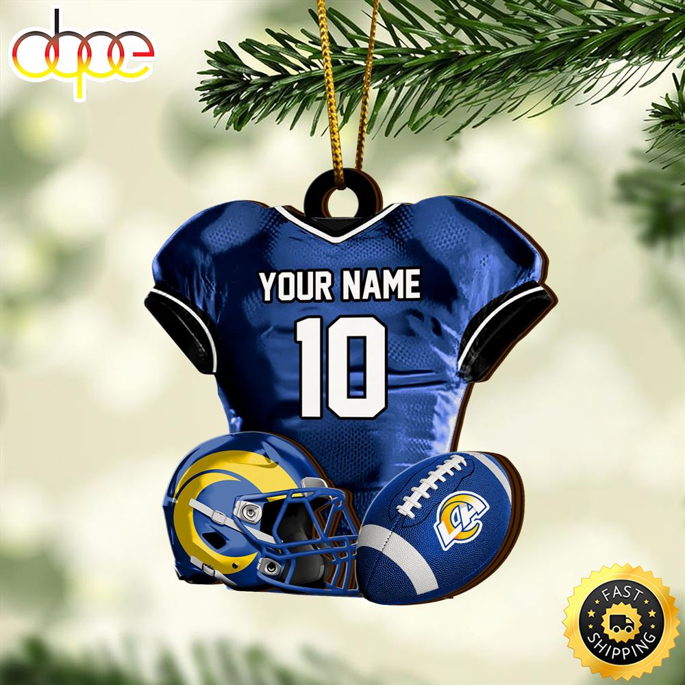 Los Angeles Rams NFL Sport Ornament Custom Name And Number