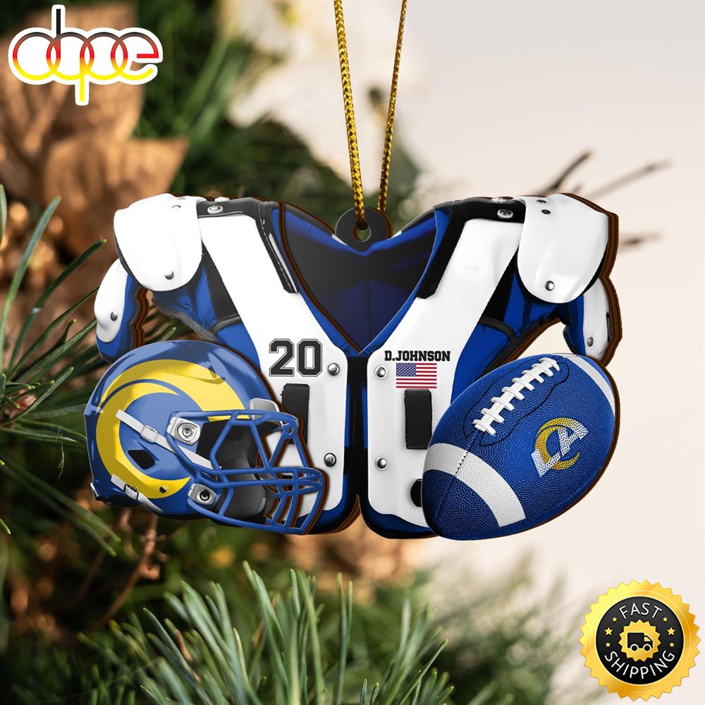 Los Angeles Rams NFL Sport Ornament Custom Your Name And Number