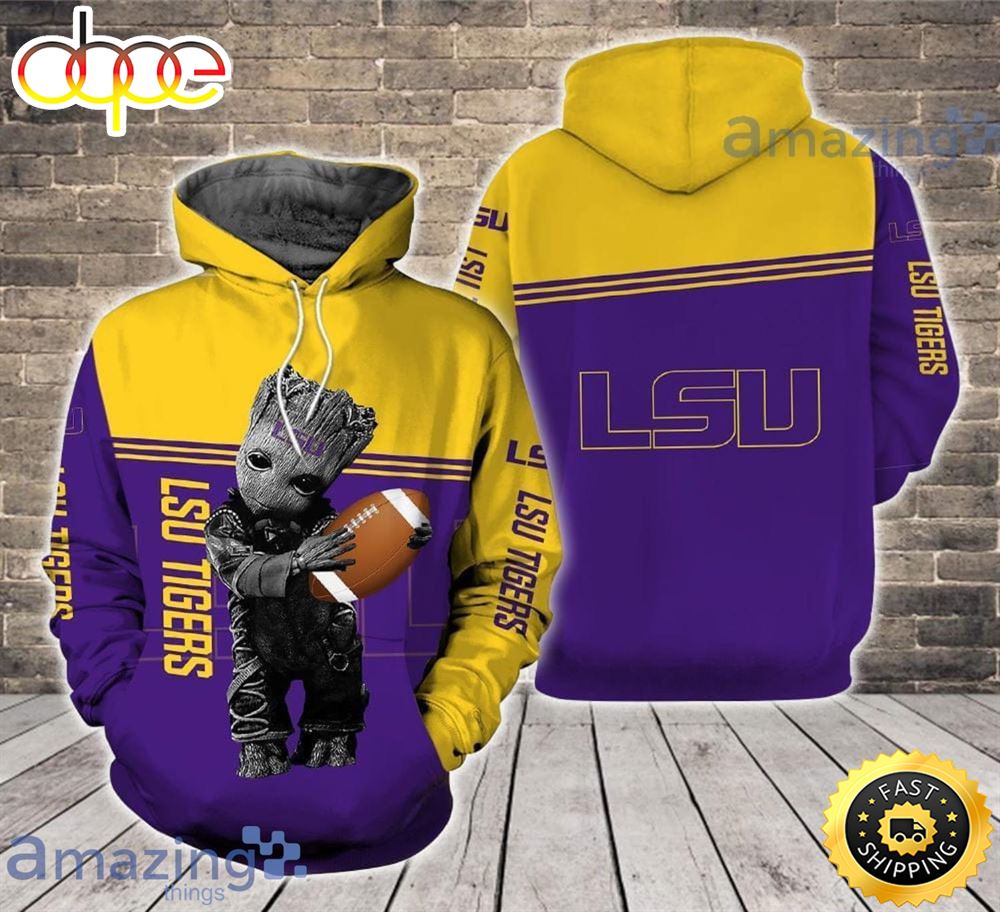 Lsu Tigers Ft. Groot 3d Hoodie For Fans Htvqfx