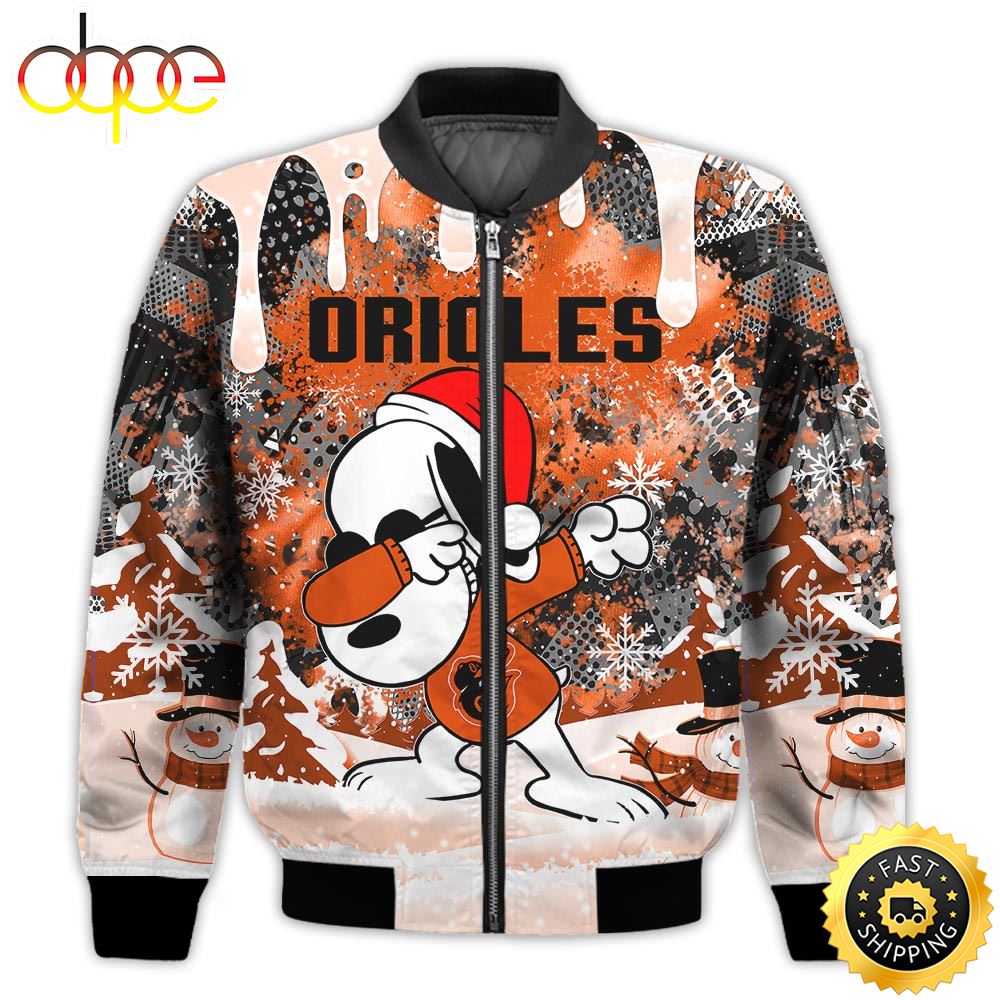 MLB Baltimore Orioles Snoopy Dabbing The Peanuts Bomber Jacket