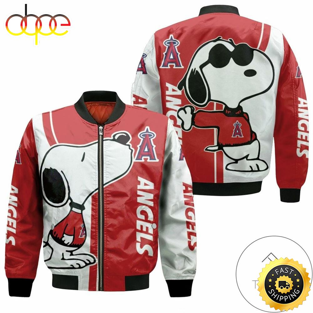 MLB Los Angeles Angels Snoopy Lover Bomber Jacket