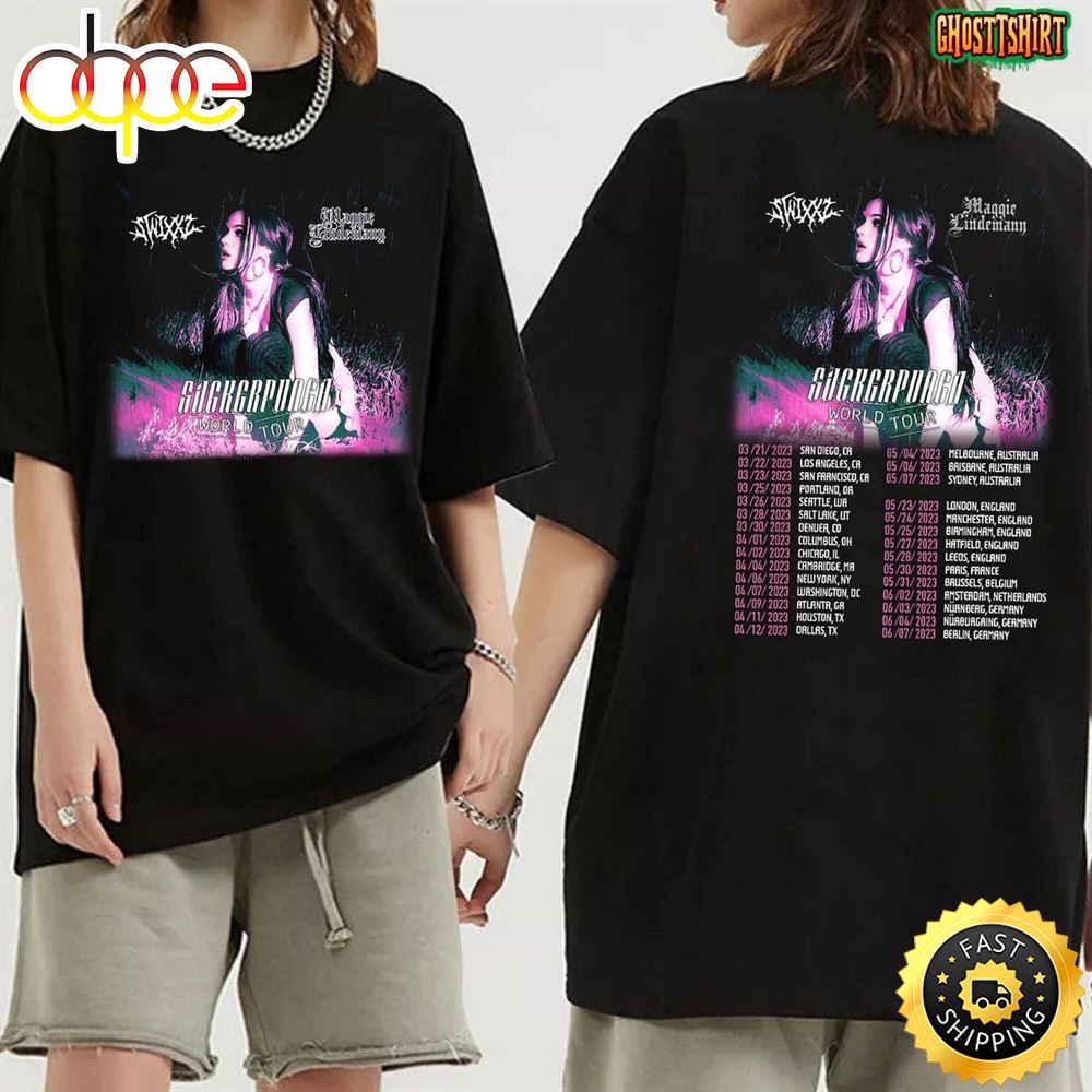 Maggie Lindemann Suckerpunch World Tour 2023 T Shirt Am4cpy