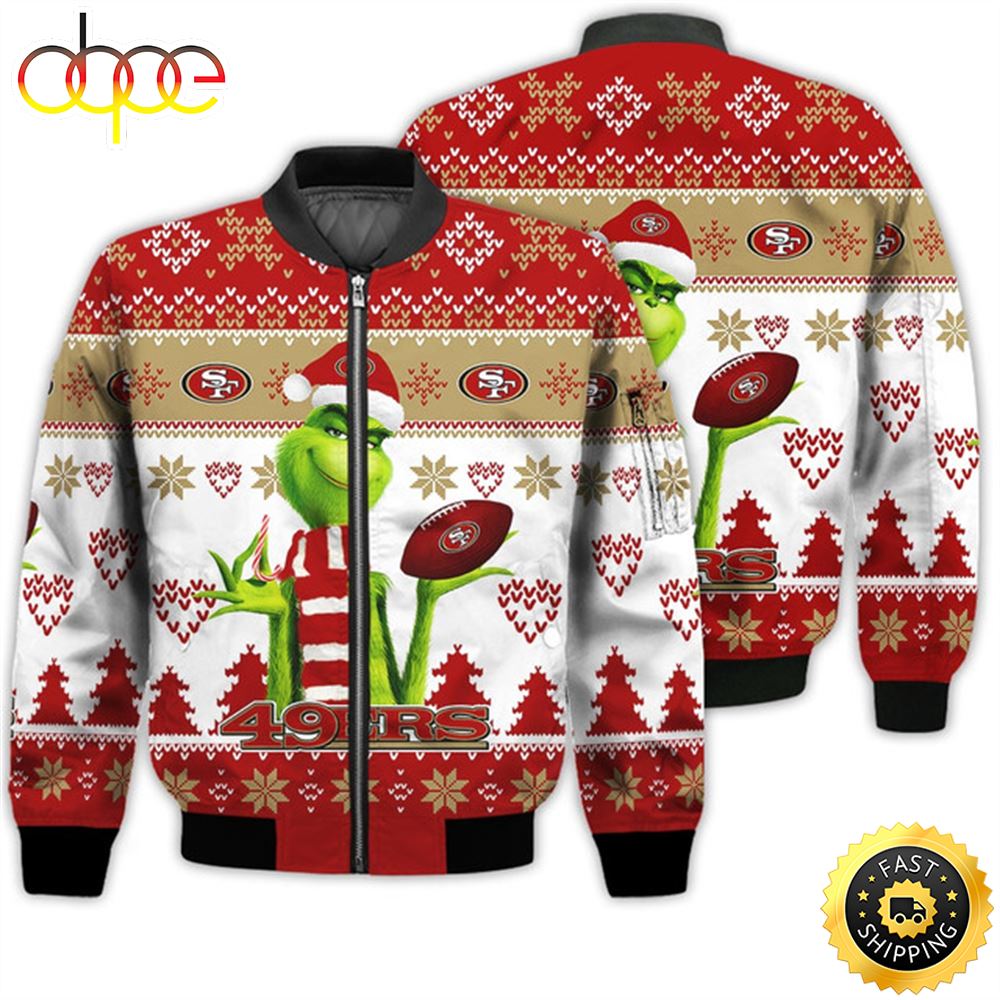 Merry Christmas 2023 Ugly Unisex Super Bowl American Grinch Cute 49ers 3D Bomber Jacket Muhpjr.jpg