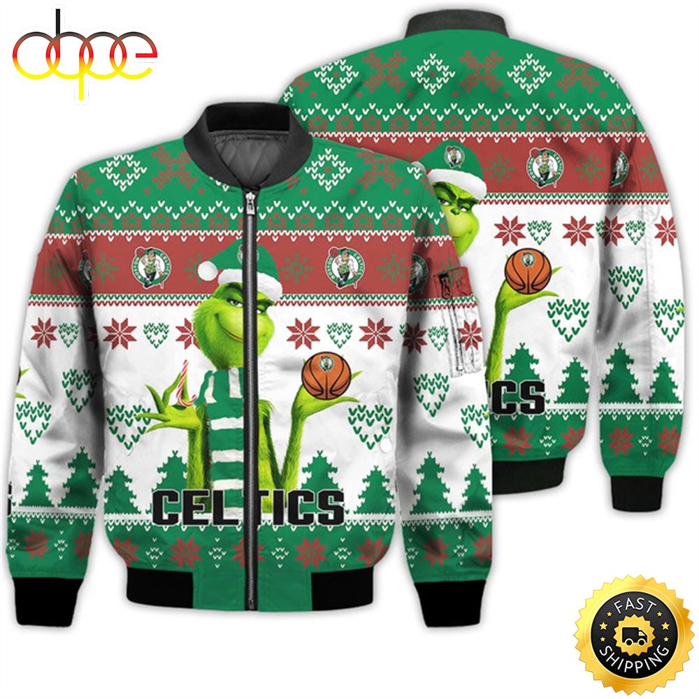 Merry Christmas 2023 Ugly Unisex The National Basketball Association American Grinch Cute Celtics 3D Bomber Jacket In4els.jpg