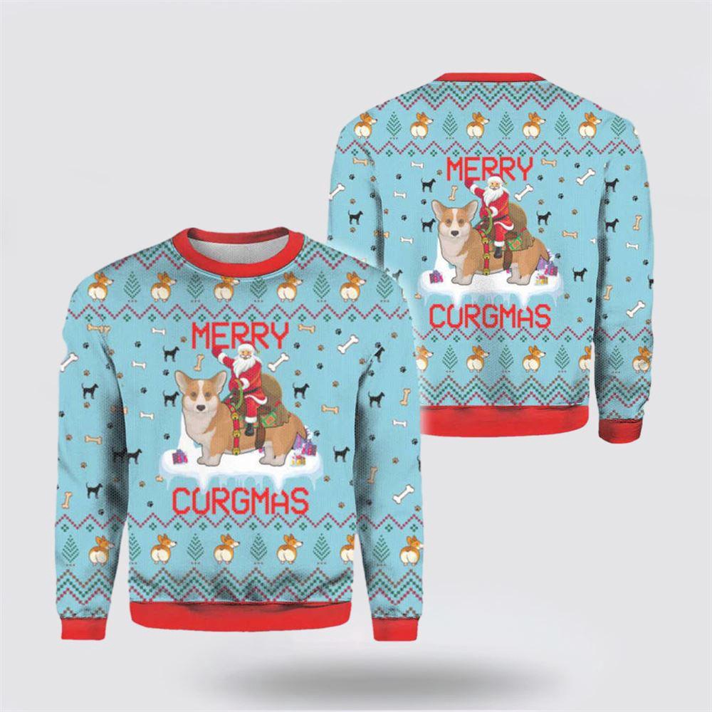 Merry Corgmas And Santa Claus Ugly Sweater 1 Tee Dbkvvo.jpg
