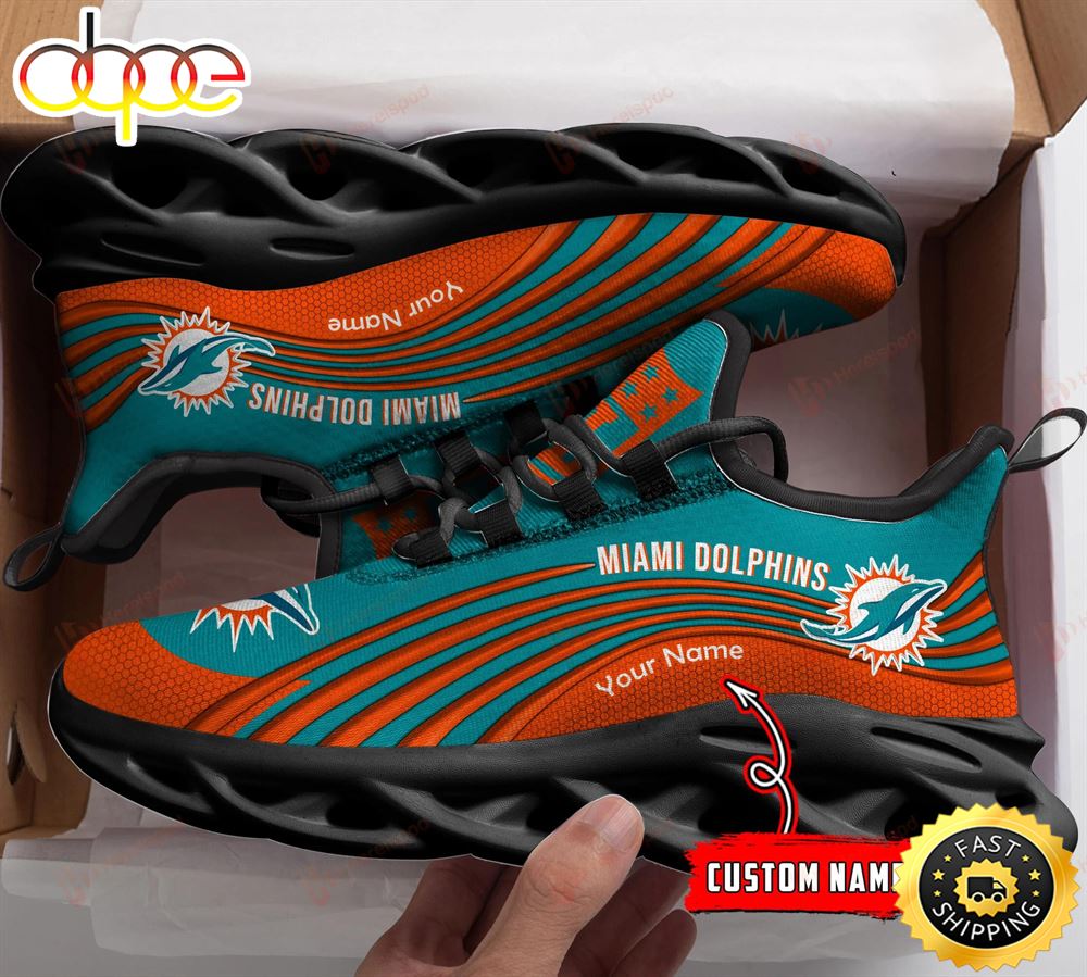 Miami Dolphins NFL Personalized Clunky Shoes Running Adults