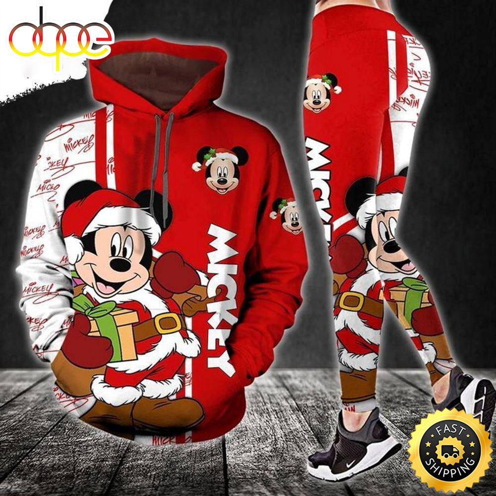 Mickey Mouse Christmas Hoodie Leggings Clothing