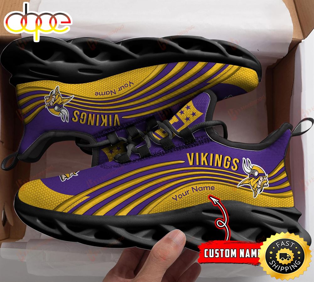 Minnesota Vikings NFL Personalized Clunky Shoes Running Adults