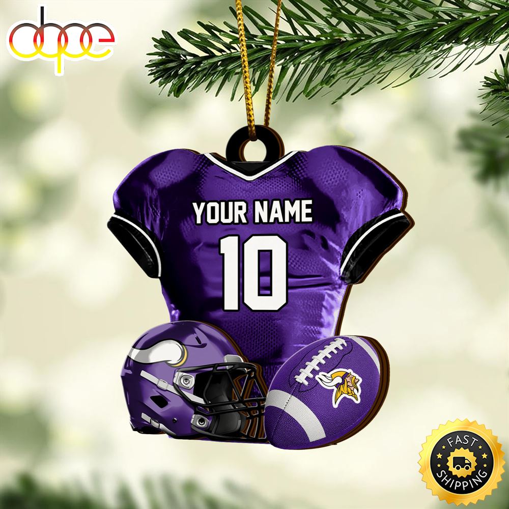 Minnesota Vikings NFL Sport Ornament Custom Name And Number