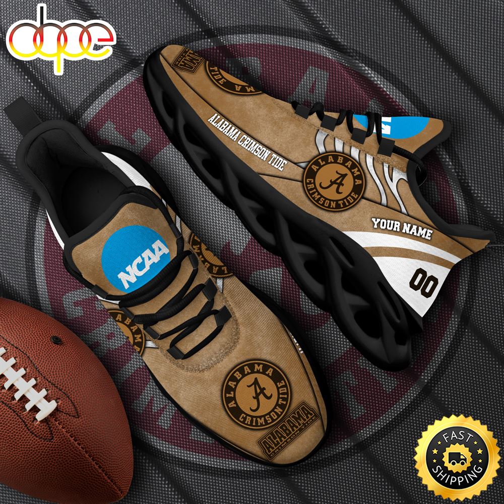 NCAA Alabama Crimson Tide Black Max Soul Shoes White Max Soul Shoes Custom Your Name And Number Y2nulk.jpg