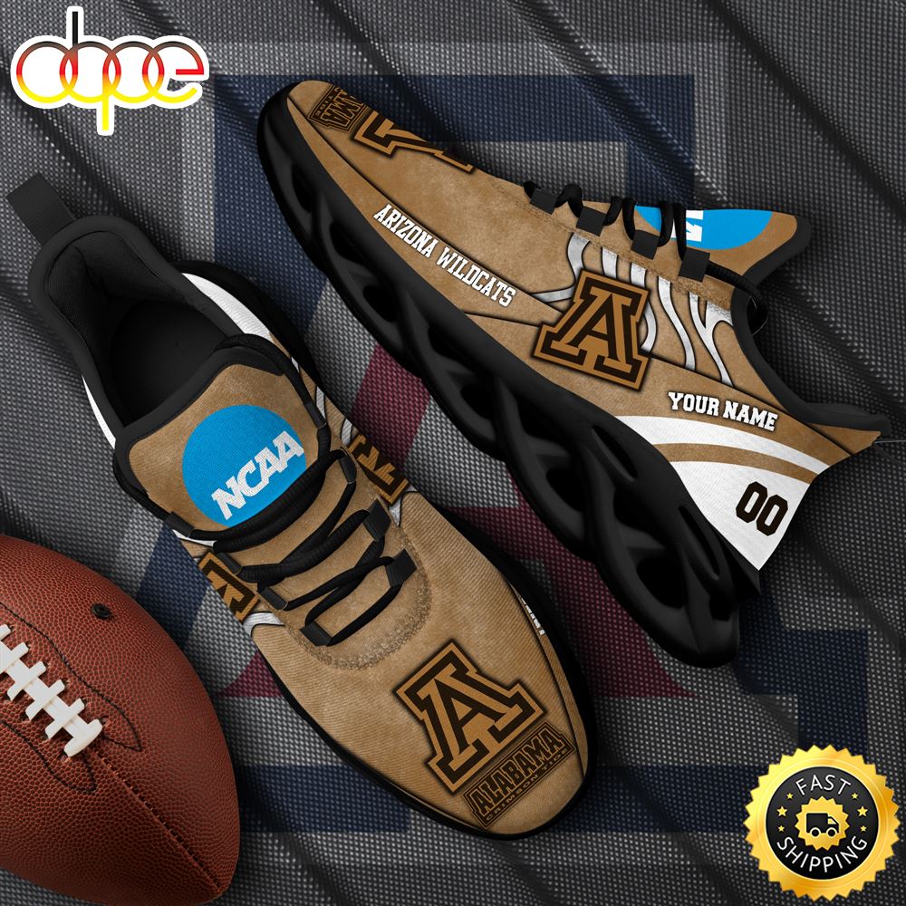 NCAA Arizona Wildcats Black Max Soul Shoes White Max Soul Shoes Custom Your Name And Number Wfmjey.jpg
