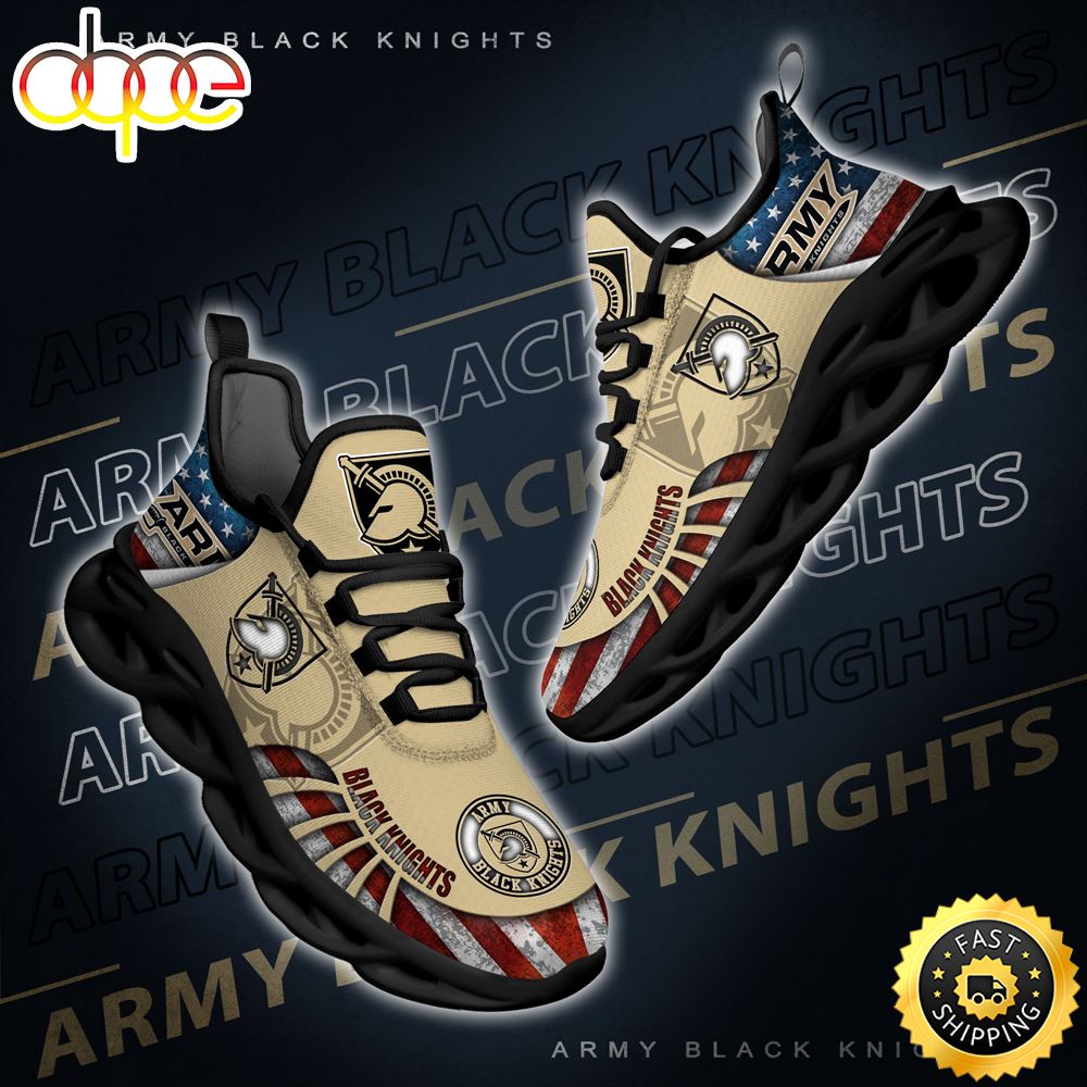 NCAA Army Black Knights Black And White Clunky Shoes New Style For Fans