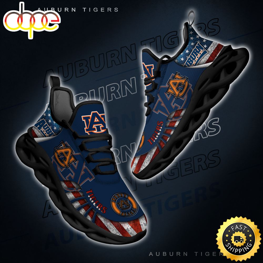 NCAA Auburn Tigers Black And White Clunky Shoes New Style For Fans