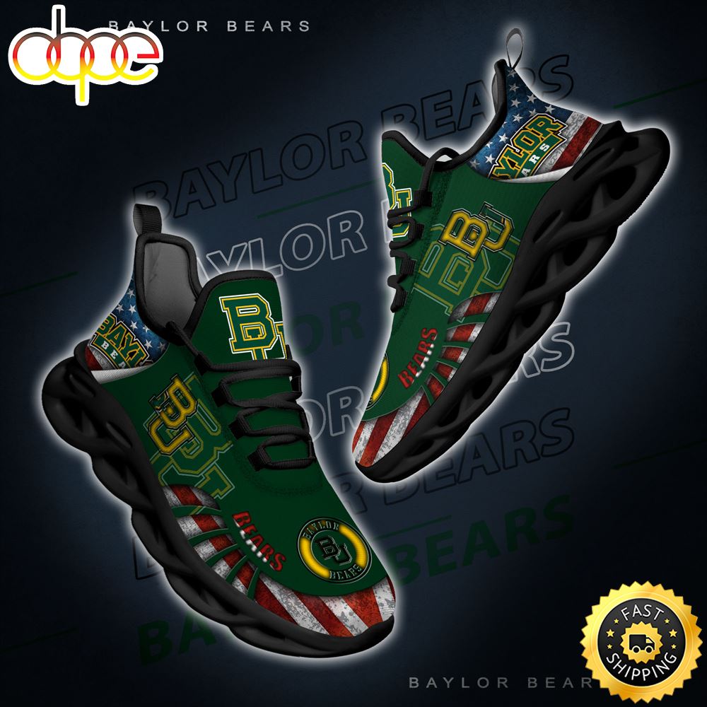 NCAA Baylor Bears Black And White Clunky Shoes New Style For Fans