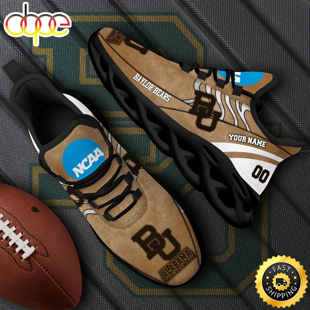 NCAA Baylor Bears Black Max Soul Shoes White Max Soul Shoes Custom Your Name And Number Dbh9w4.jpg