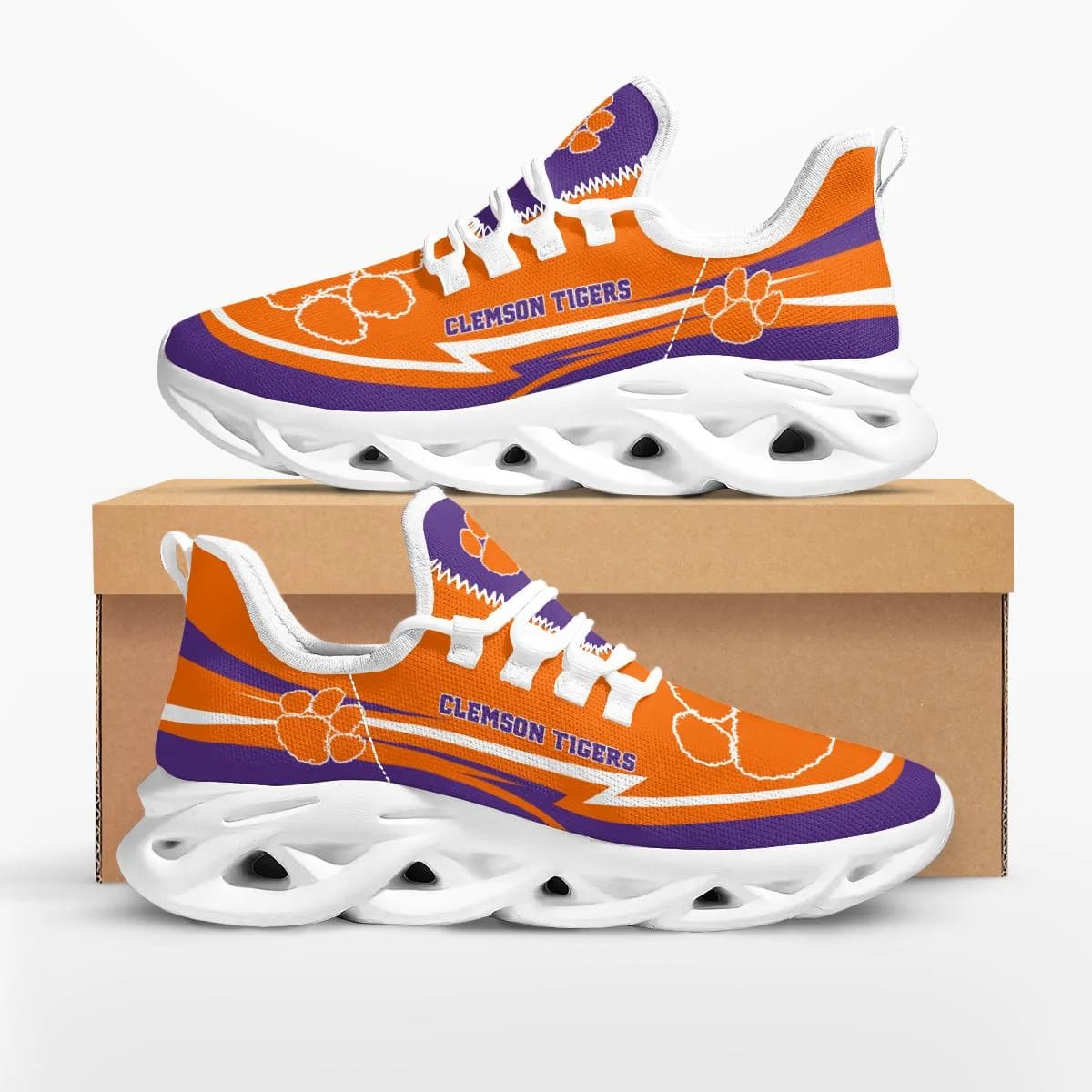 NCAA Clemson Tigers Are Coming Curves Max Soul Shoes Zvtz8q.jpg