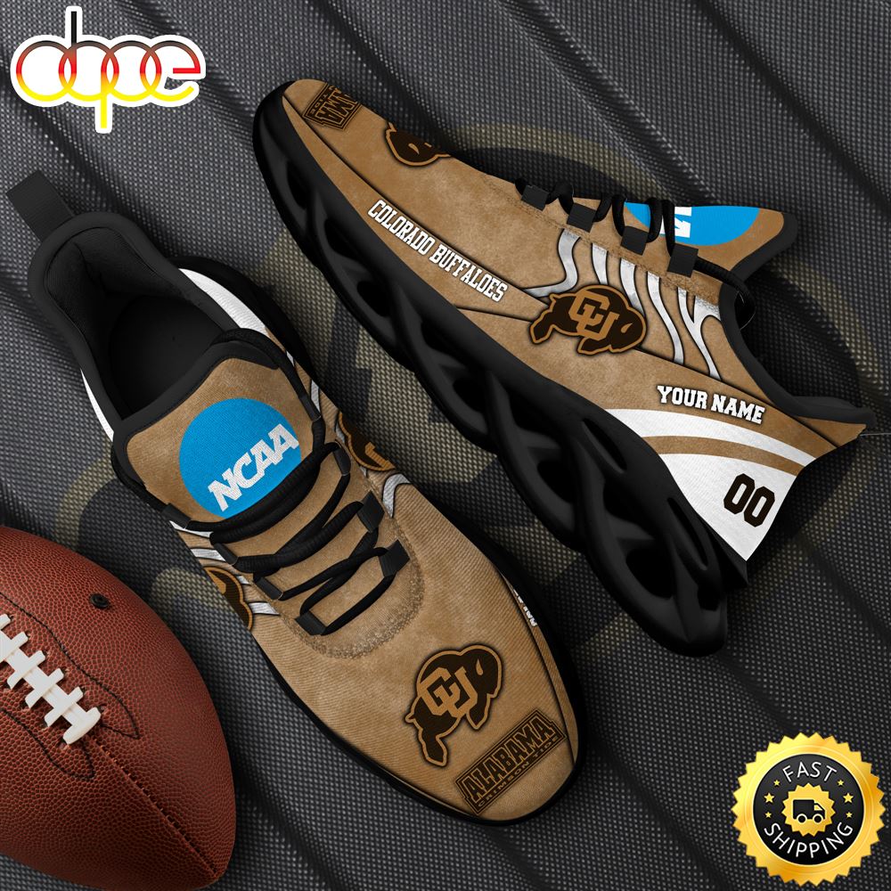 NCAA Colorado Buffaloes Black Max Soul Shoes White Max Soul Shoes Custom Your Name And Number Beg5sx.jpg