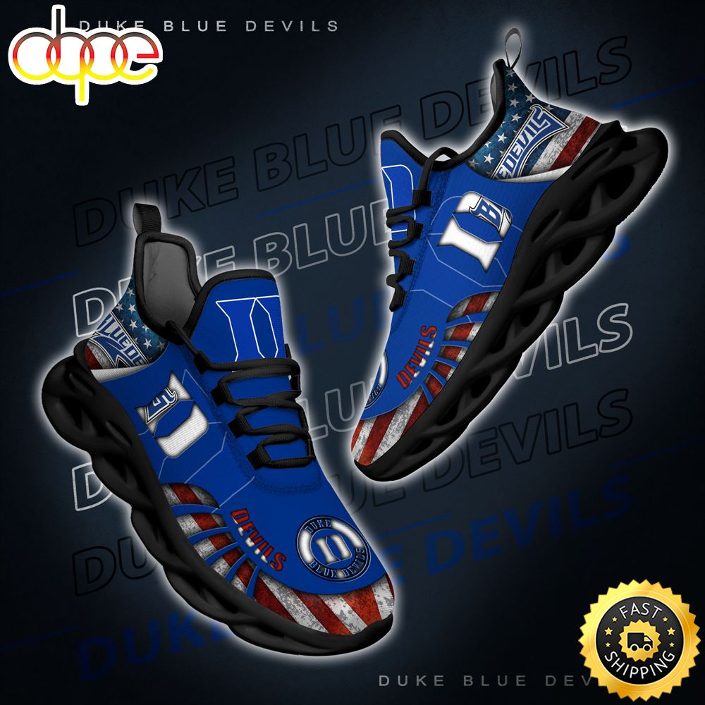 NCAA Duke Blue Devils Black And White Clunky Shoes New Style For Fans