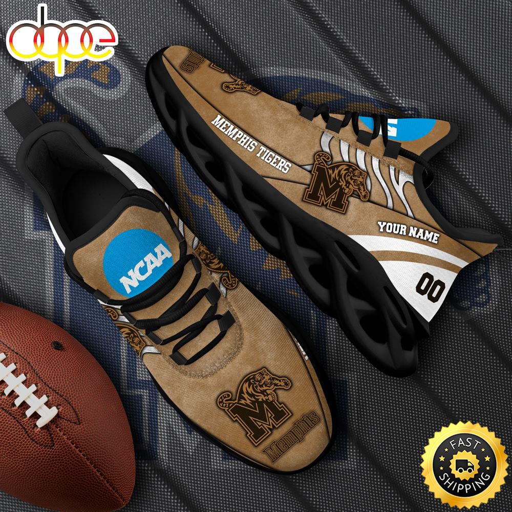 NCAA Memphis Tigers Black Max Soul Shoes White Max Soul Shoes Custom Your Name And Number N2gezw.jpg