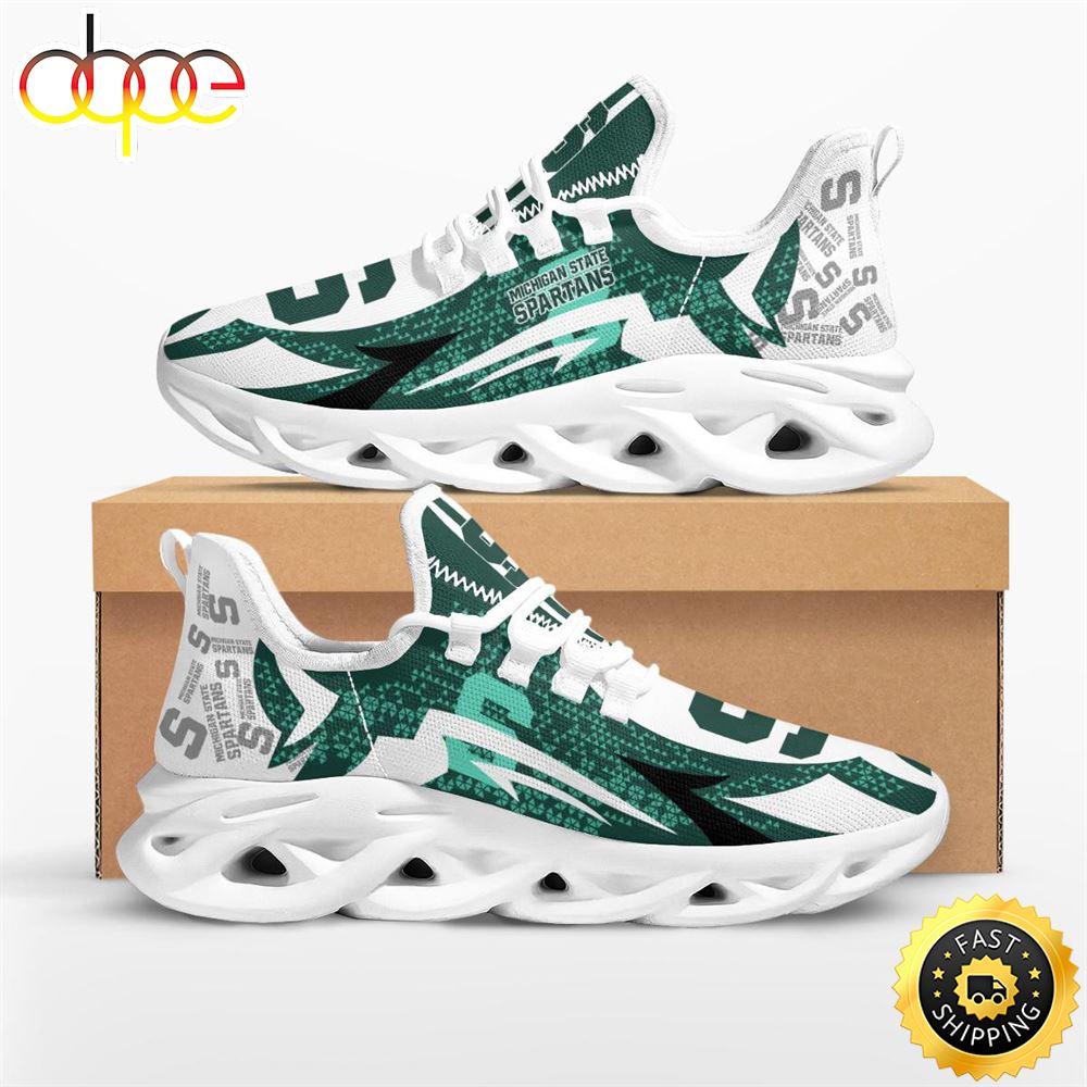 NCAA Michigan State Spartans Symbol Geometric Pattern Max Soul Shoes