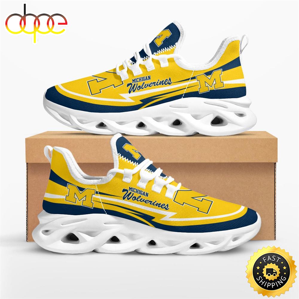 NCAA Michigan Wolverines Are Coming Curves Max Soul Shoes