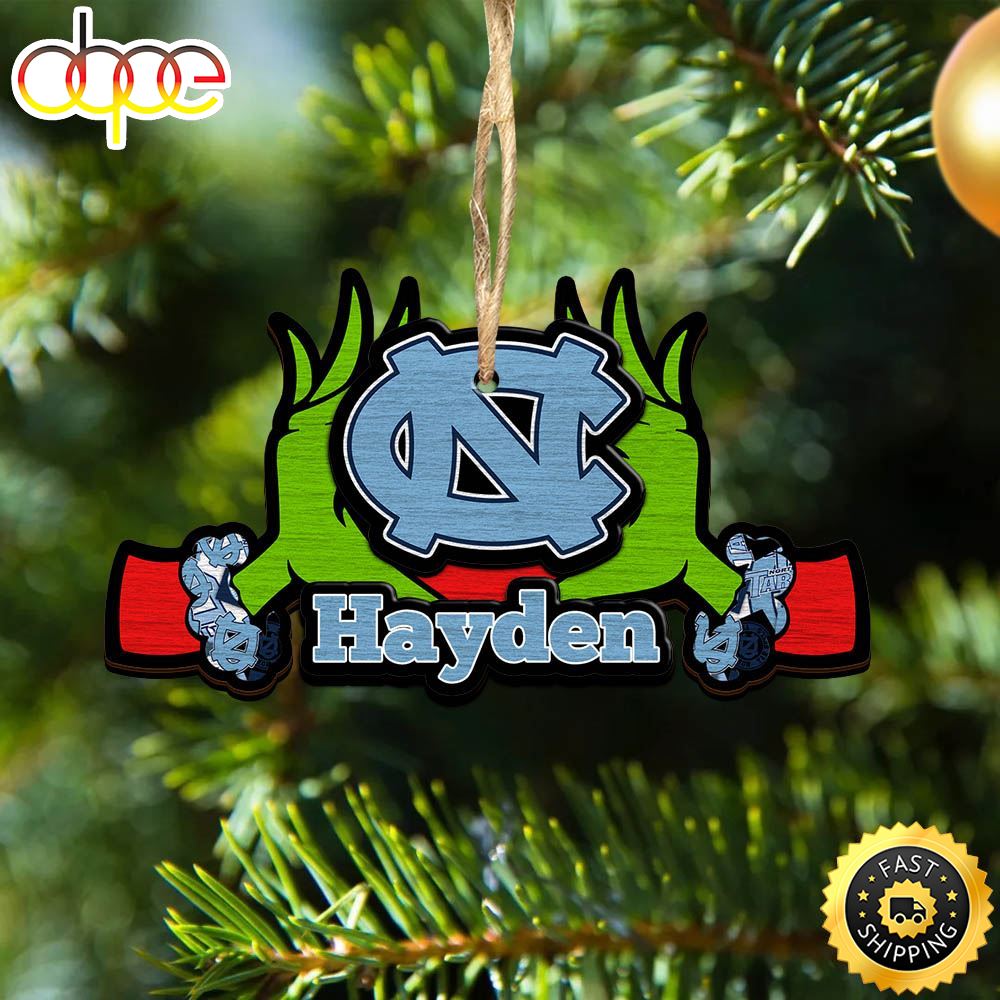 NCAA North Carolina Tar Heels Grinch Christmas Ornament Personalized Your Name Pesvbg.jpg
