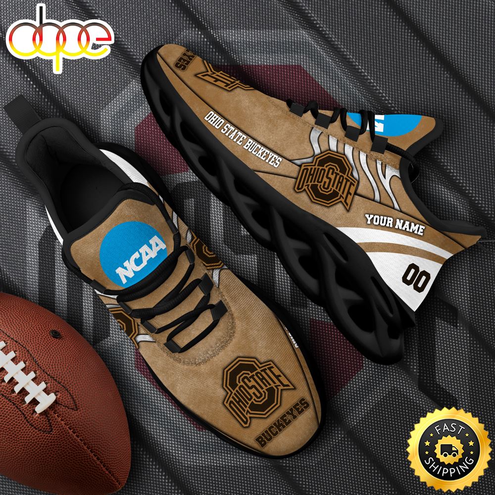 NCAA Ohio State Buckeyes Black Max Soul Shoes White Max Soul Shoes Custom Your Name And Number Joperd.jpg