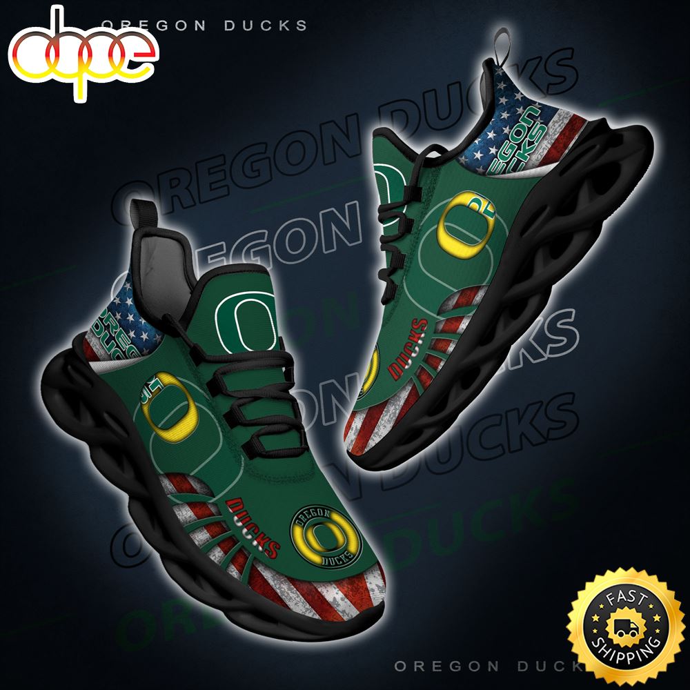 NCAA Oregon Ducks Black And White Clunky Shoes New Style For Fans