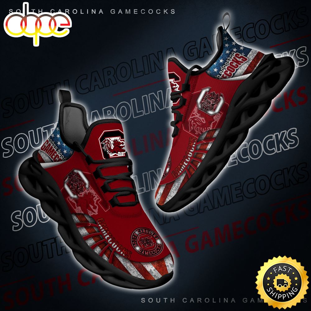 NCAA South Carolina Gamecocks Black And White Clunky Shoes New Style For Fans Ot7bnw.jpg