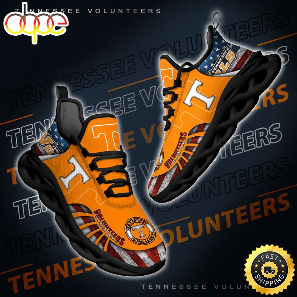 NCAA Tennessee Volunteers Black And White Clunky Shoes New Style For Fans
