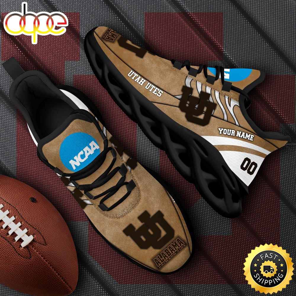 NCAA Utah Utes Black Max Soul Shoes White Max Soul Shoes Custom Your Name And Number Vrhlbg.jpg