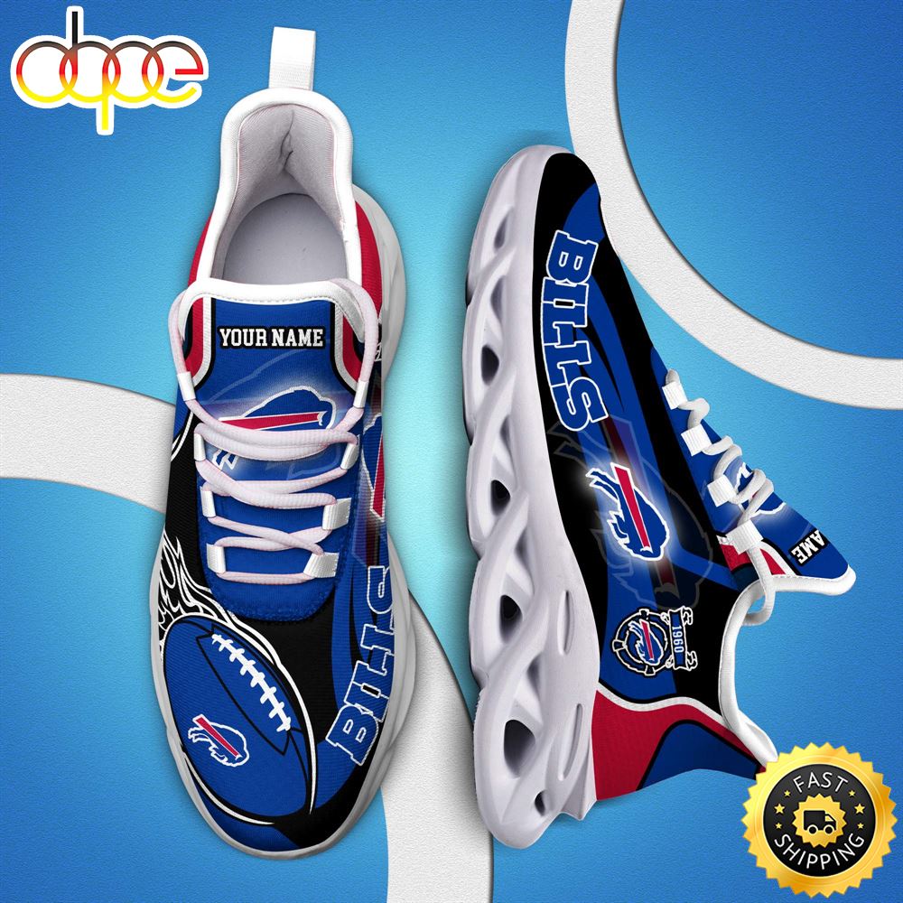 NFL Buffalo Bills White C Sneakers Personalized Your Name