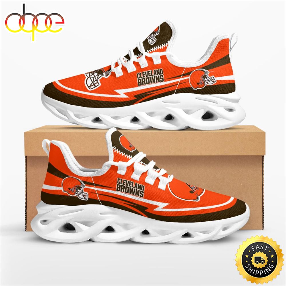 NFL Cleveland Browns Are Coming Curves Max Soul Shoes