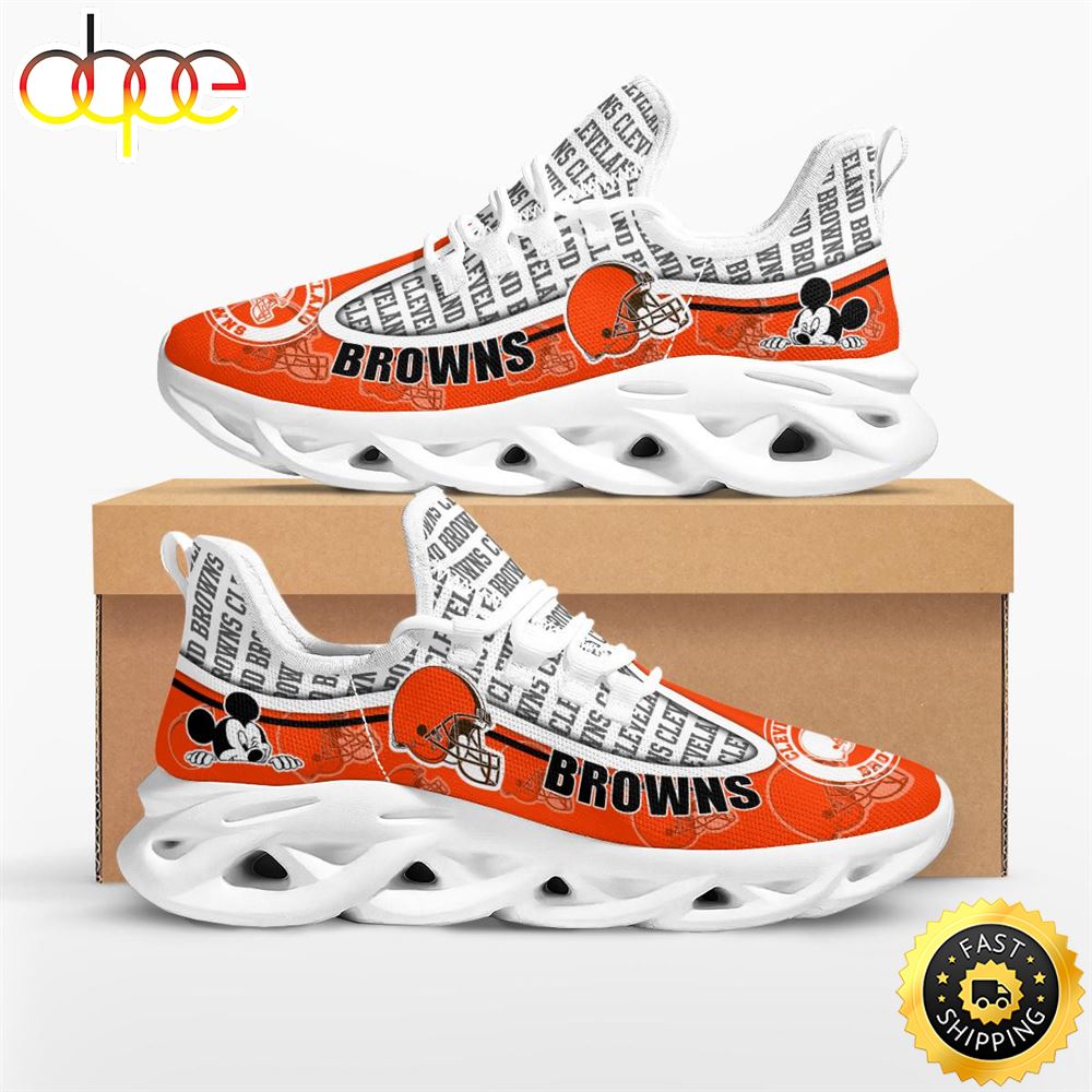 NFL Cleveland Browns Mickey Mouse Max Soul Shoes