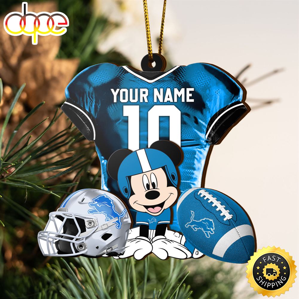 NFL Detroit Lions Mickey Mouse Christmas Ornament Custom Your Name And Number Bk8ye5.jpg