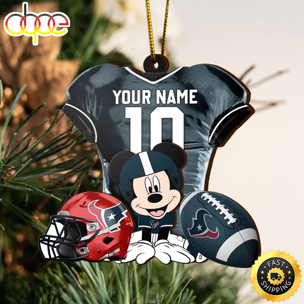 NFL Houston Texans Mickey Mouse Christmas Ornament Custom Your Name And Number K6vu1l.jpg
