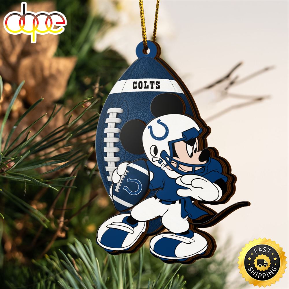 NFL Indianapolis Colts Mickey Mouse Christmas Ornament